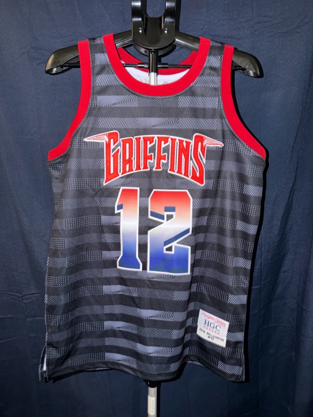 Zion Williamson Griffins #12 High School Basketball Jersey (L)